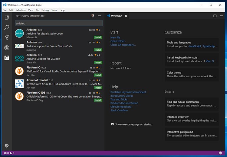 Screenshot of Visual Studio Code Extensions Marketplace.